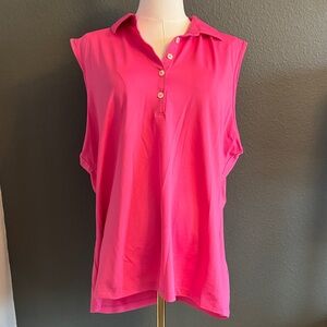 Greg Norman Collection Vibrant Pink Sleeveless Blouse